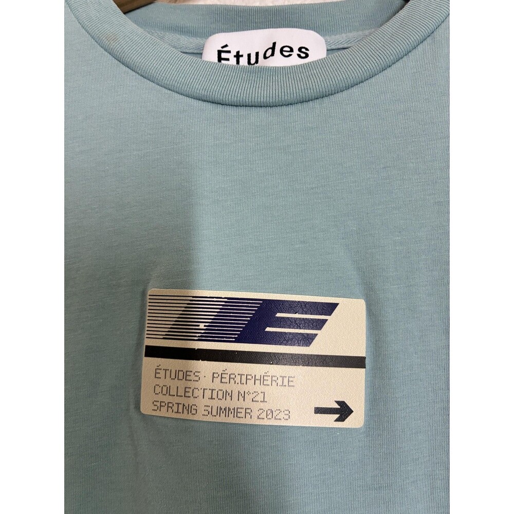 Études Shirt Mens Small Green Peripherie SS23 Graphic Tee Streetwear Logo